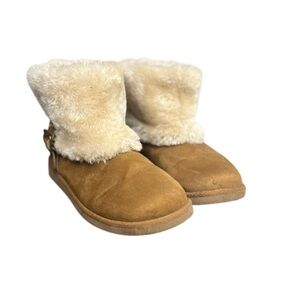 Airwalk Booties Tan Faux Suede Sherpa Lined size 7.5